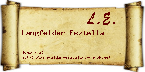 Langfelder Esztella névjegykártya